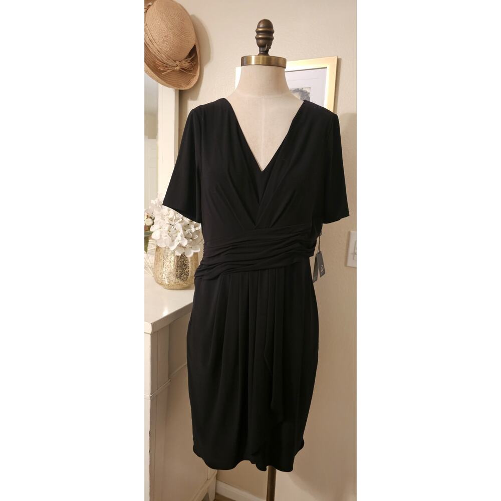 Adrianna Papell New Black Dress Style no. 013234060 Black US Size 14